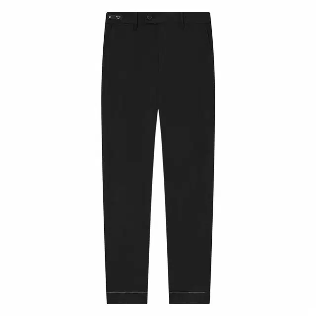 九牧王男裤专家 纯色舒适时尚修身西装裤 男款 黑色