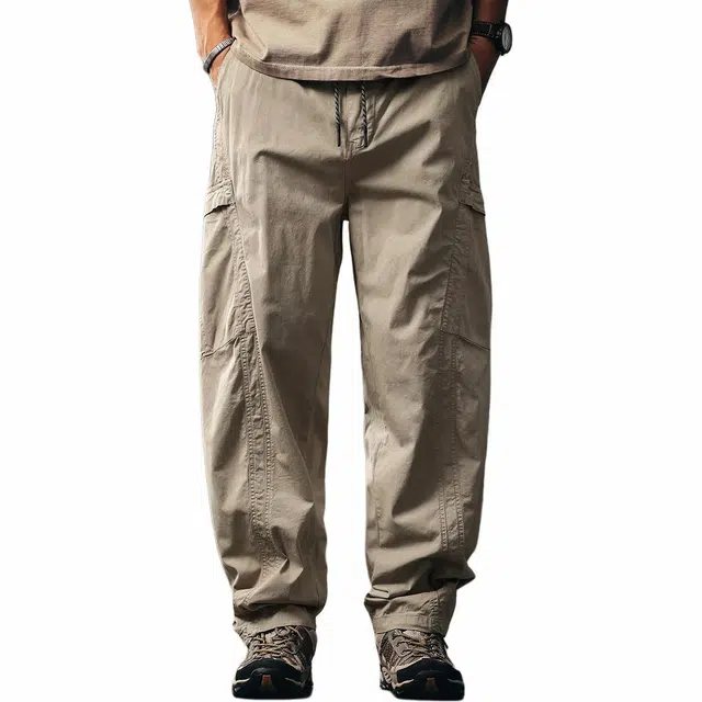 格蓝鹿 高端美式户外登山休闲潮流百搭宽松直筒阔腿长裤工装裤 男女同款