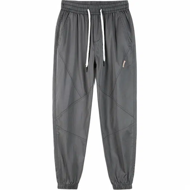 大白鲨 松紧腰宽松百搭长裤束脚运动休闲裤 男款