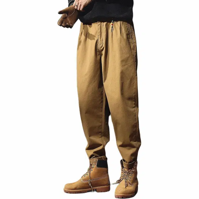 格蓝鹿 复古休闲阔腿直筒宽松美式工装裤 男女同款