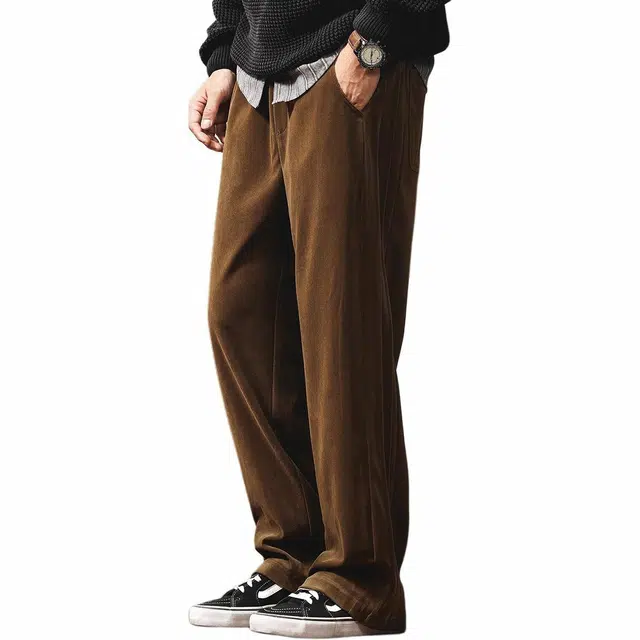 格蓝鹿 美式立体美拉德水洗复古潮牌百搭重磅宽松休闲垂感阔腿工装裤 男女同款