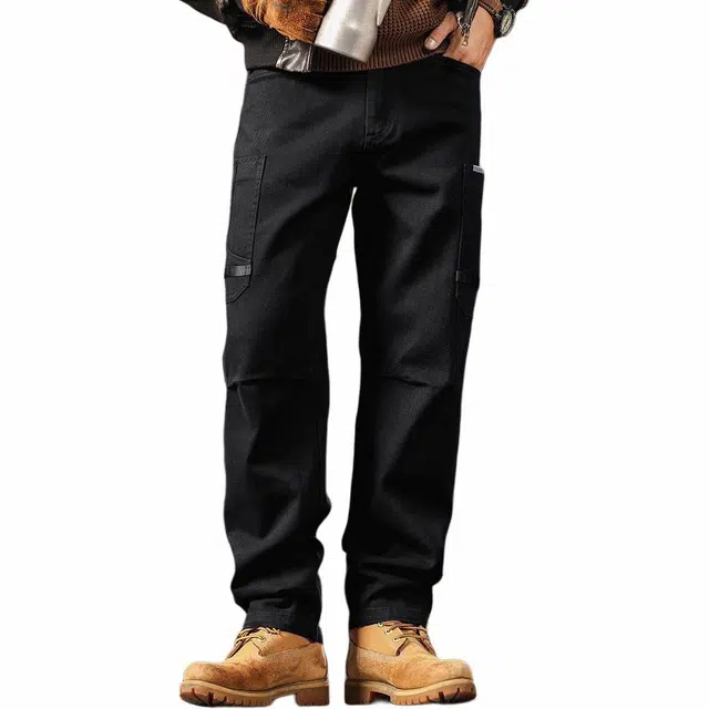 格蓝鹿 美式复古潮牌多口袋百搭风格纯棉户外束脚弹力休闲工装裤 男女同款