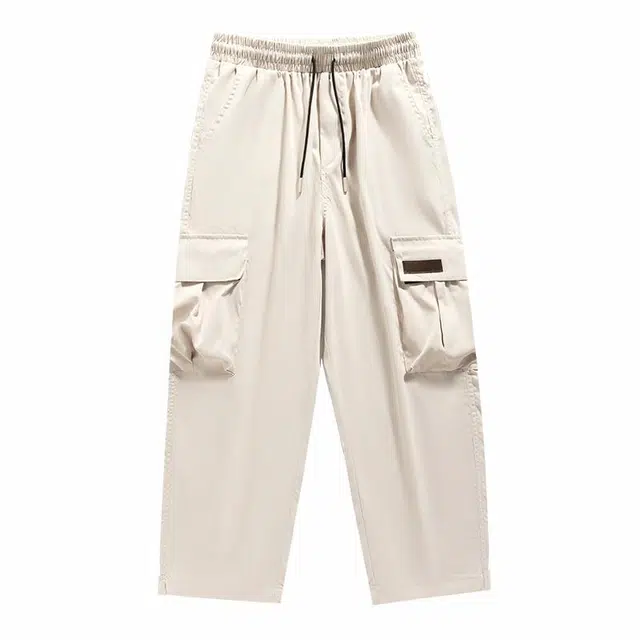 【dme】 纯色时尚大口袋设计感舒适简约户外机能风百搭宽松垂感休闲直筒工装裤 男女同款