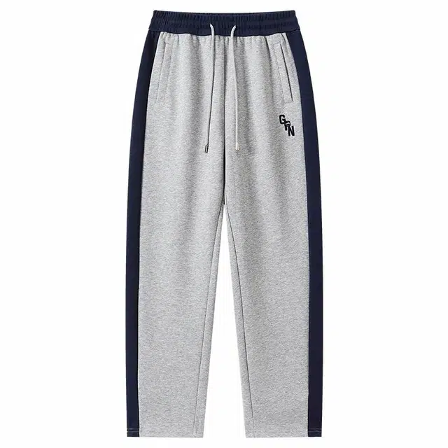 贵人鸟 百搭棉刺绣字母撞色系带休闲裤 男女同款