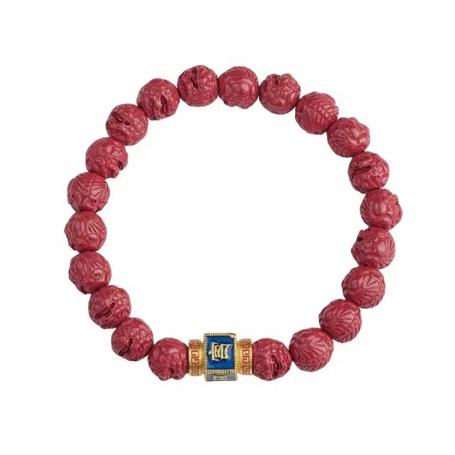 布达拉宫 新中式诸事顺利招财纳福吉祥如意财运亨通转运百搭#好运 朱砂 手串 男女同款情侣款