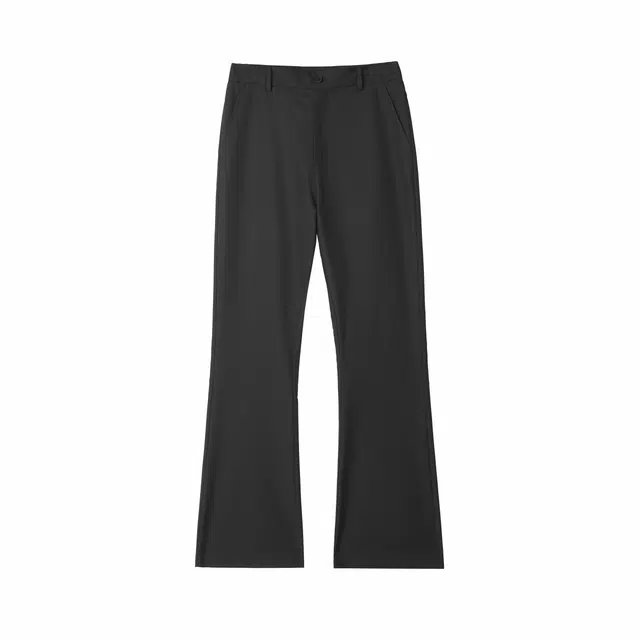 颂希尔 纯色基础简约宽松百搭垂坠感直筒高级休闲舒适亲肤柔软透气运动休闲裤高级感西装裤 男女同款 黑色