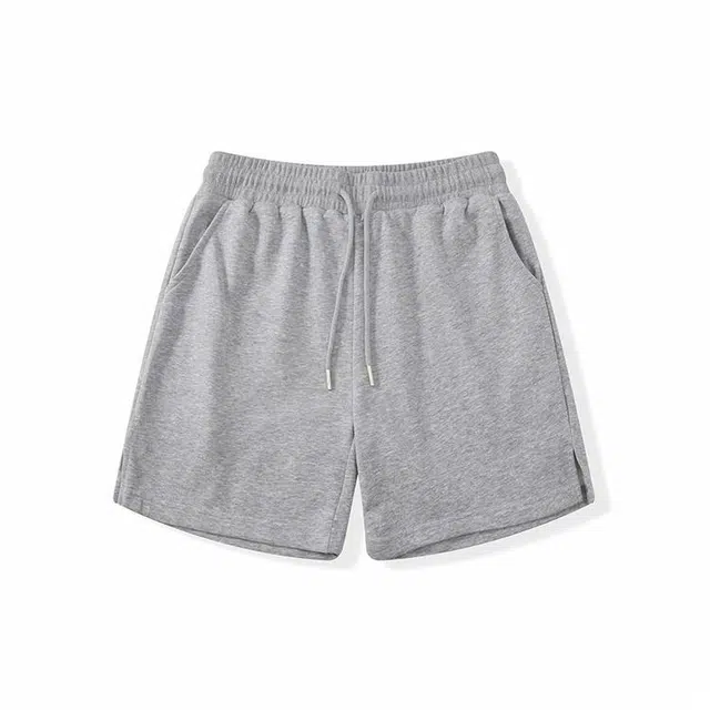 我是大卫 运动美式纯色宽松直筒休闲短裤 男款 灰色