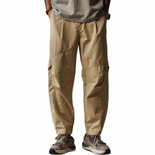 格蓝鹿 纯色高端美式潮牌宽松休闲百搭工装裤 男女同款