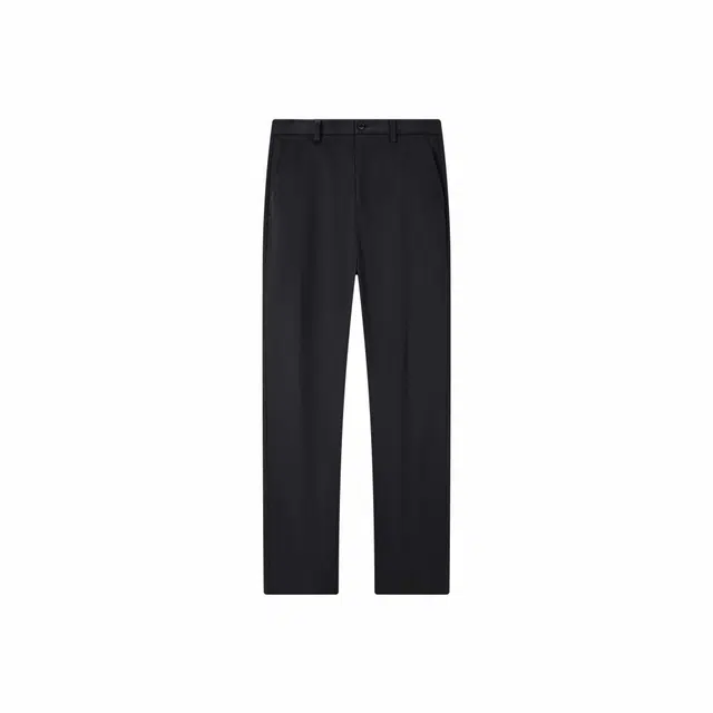 九牧王男裤专家 高腰宽松直筒休闲裤 男款 深井黑