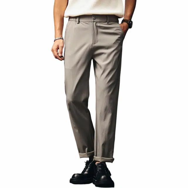 格蓝鹿 高端韩版潮流商务直筒宽松垂感休闲西装裤 男女同款