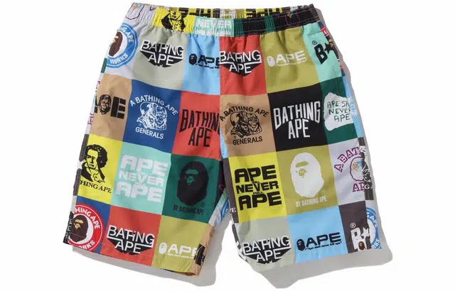 BAPE SS22 Classic Logo Beach Shorts Logo