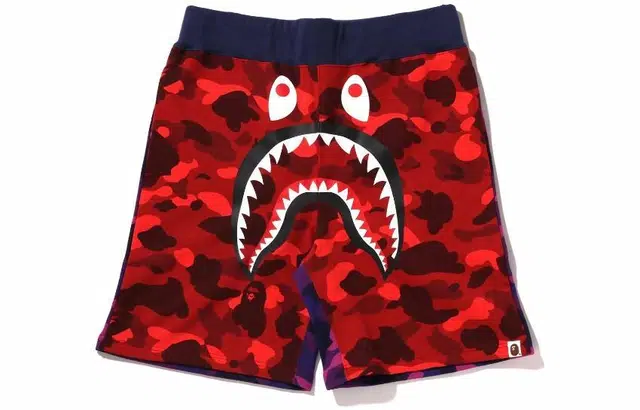 A BATHING APE Crazy Camo Shark Sweat Shorts