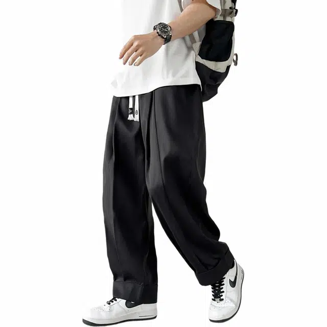 敦煌博物馆 美式纯色简约直筒宽松百搭长裤休闲裤 男女同款