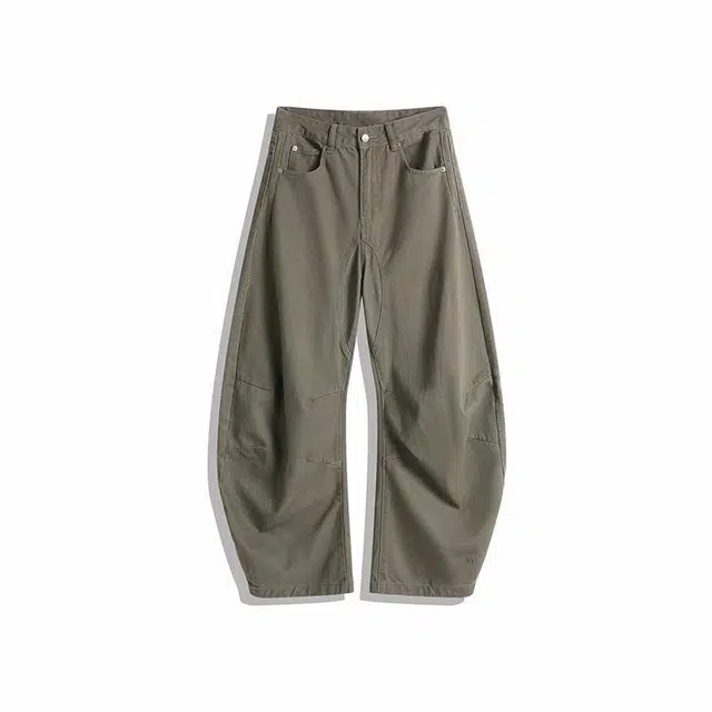 欧路得 美式弯刀百搭宽松阔腿休闲裤 男款