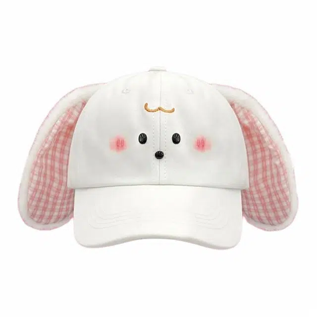 乖乖小兔叽~ 优莲茵 超可爱会脸红兔兔 甜美可爱格纹兔子耳朵 春夏遮阳韩系休闲百搭显脸小 棉 鸭舌帽 男女同款情侣款