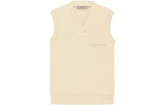 Fear of God Essentials FW22 Womens V Neck Vest Egg Shell V