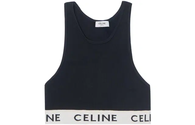 CELINE Logo Knit Tank Black