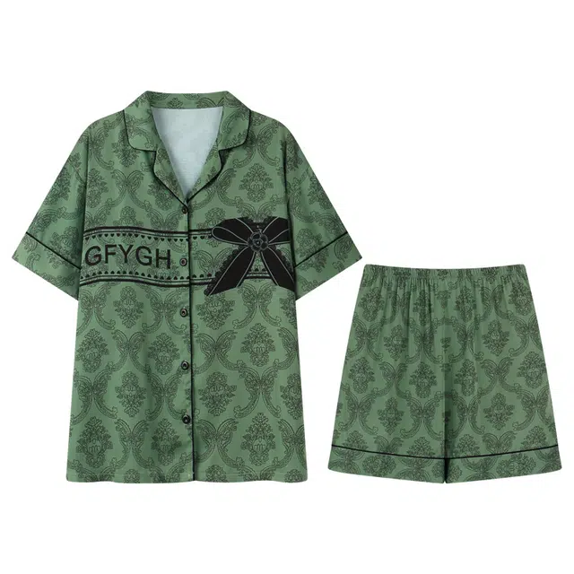 向薇 可外穿家居服高级感短袖休闲睡衣套装 女款 图片色