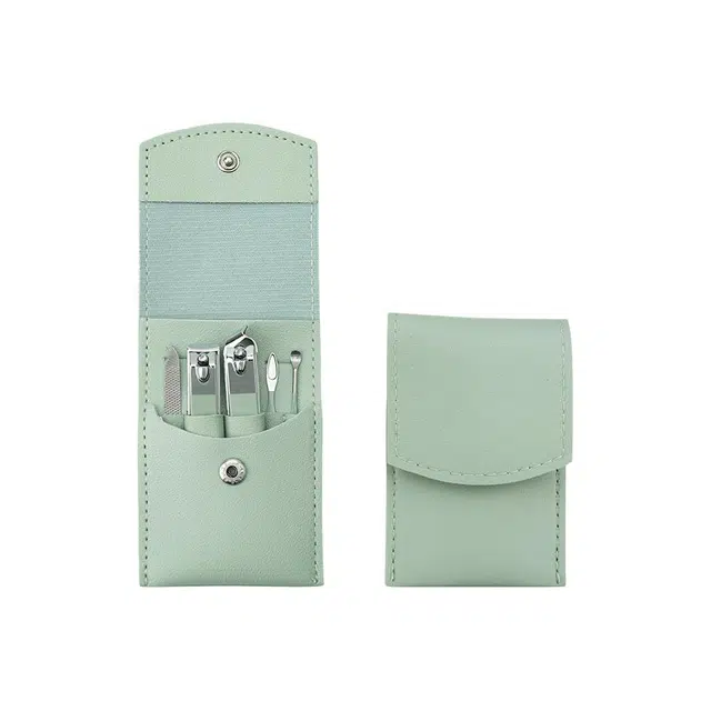 馨枕居 抹茶绿便携指甲剪套装 修脚斜口