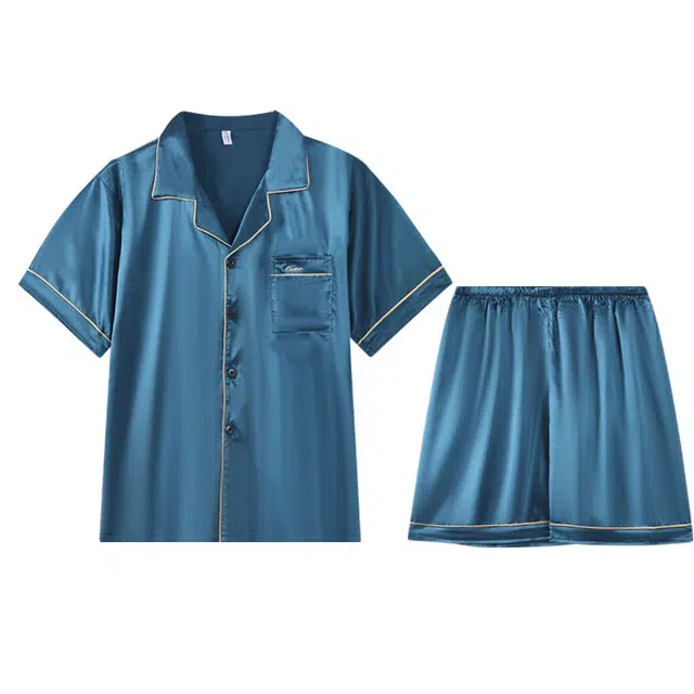 向薇 短袖休闲时尚高级感可外穿家居服睡衣套装 男款 图片色