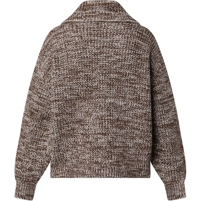 LOUIS VUITTON Zip-Up Shawl Collar Cardigan