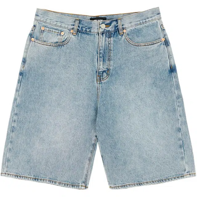 PALACE SS24 JEAN SHORT LIGHT STONE WASH