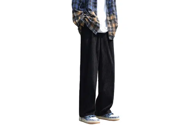 港仔文艺男 休闲直筒宽松长裤休闲裤 男款