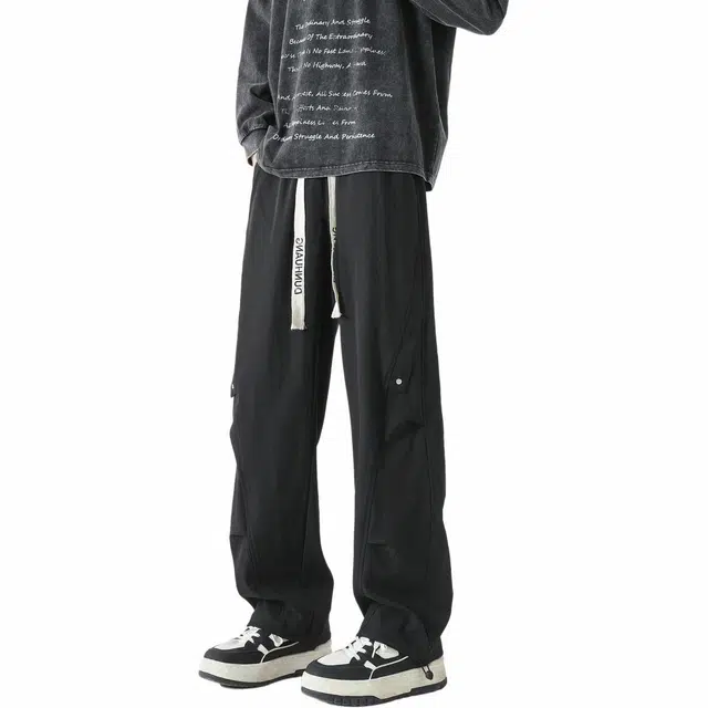 敦煌博物馆 美式高街宽松阔腿百搭休闲裤 男女同款