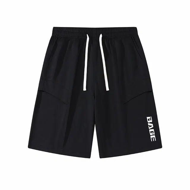 八哥 基础款系带薄款宽松大码垂感可调节抽绳运动五分休闲短裤 男女同款