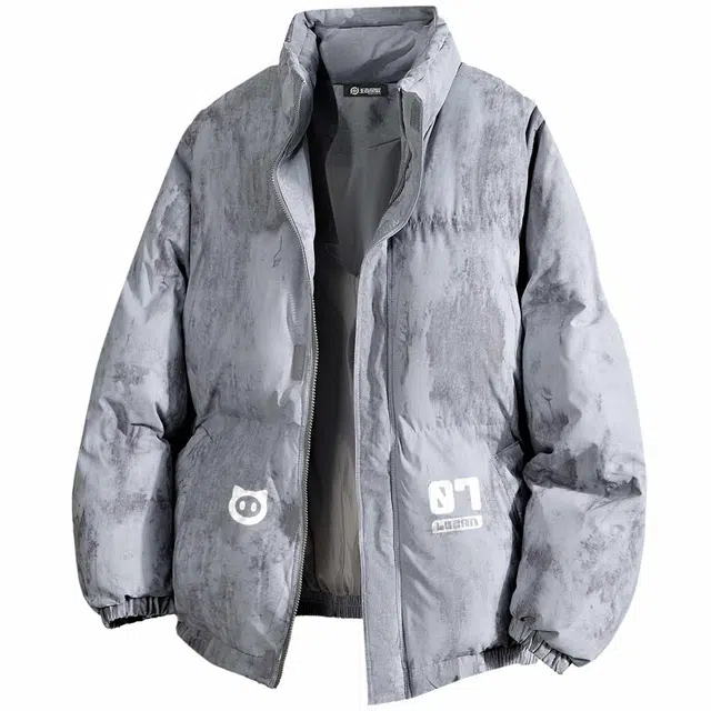王者荣耀 鲁班七号星空梦想款 脏脏风立领宽松休闲百搭面包服防寒保暖加厚棉服 男女同款