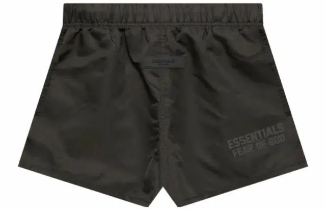 Fear of God Essentials FW22 Running Shorts Off Black Logo