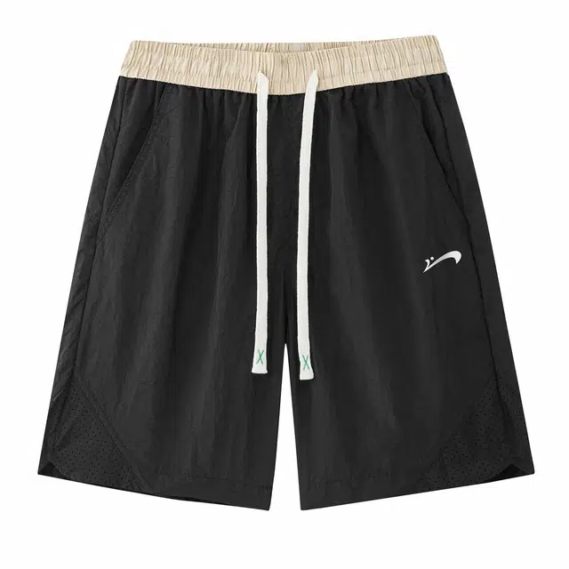 贵人鸟 简约系带宽松透气运动百搭五分休闲短裤 男女同款