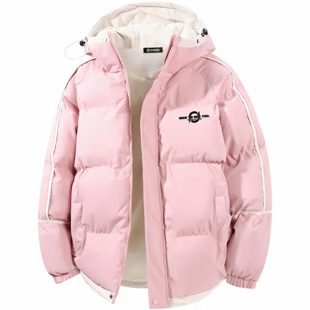 王者荣耀 加厚保暖简约防寒假两件连帽面包棉服 男女同款