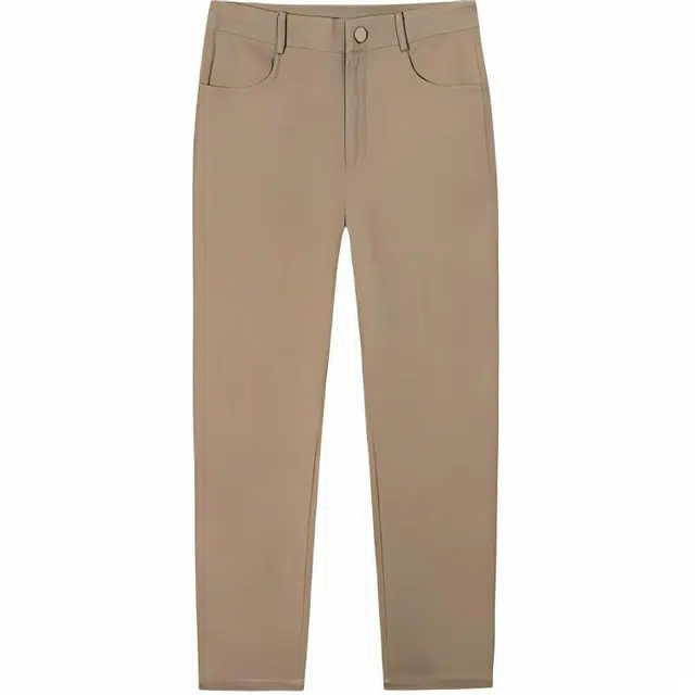 超级安踏 运动生活系列 简约纯色直筒修身休闲裤 男款 木卡其