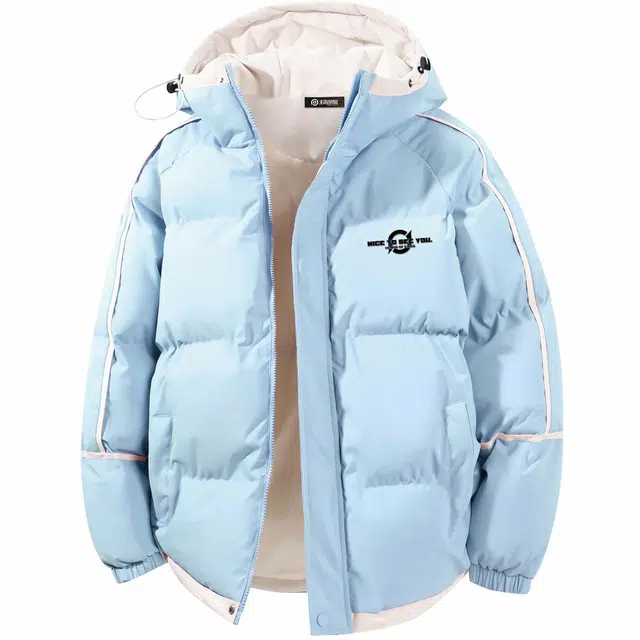 王者荣耀 加厚保暖简约防寒假两件连帽面包棉服 男女同款