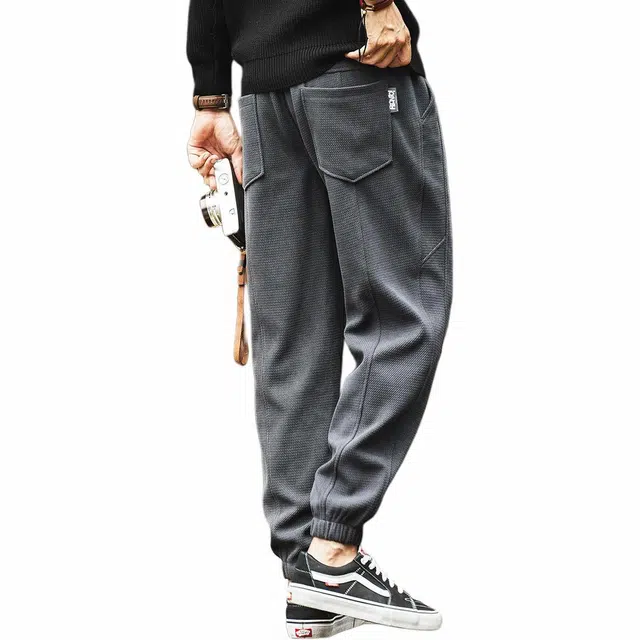 格蓝鹿 宽松极简风高端美式复古休闲裤 男女同款 基础色（黑灰白等）