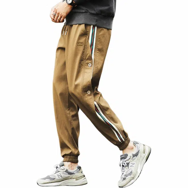 格蓝鹿 春夏 束脚简约百搭小众设计宽松百搭休闲裤 男女同款 基础色（黑灰白等）