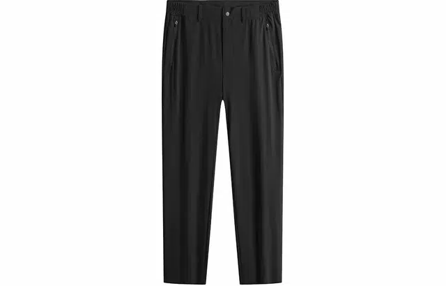 探路者 纯色舒适透气宽松休闲裤 男款 黑色