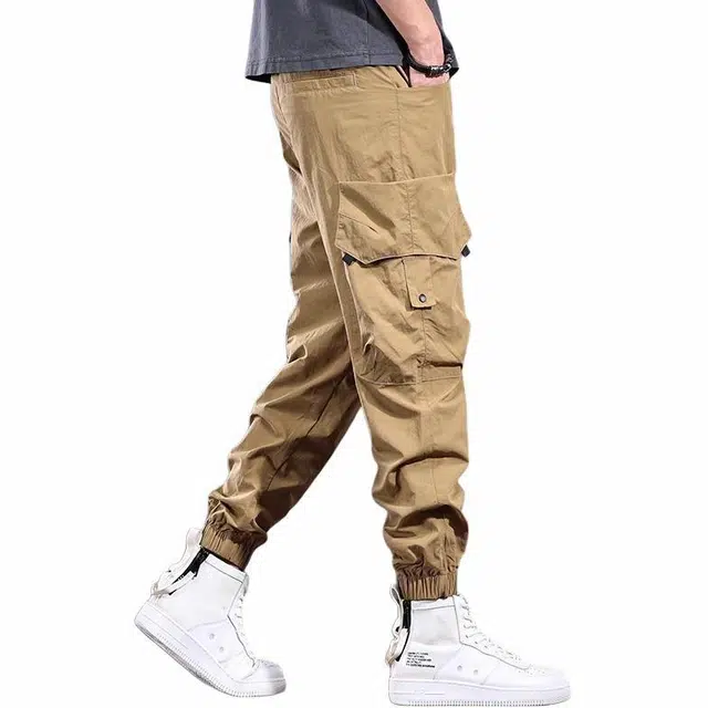 华夏儿女 合身百搭纯色束脚休闲裤 男款