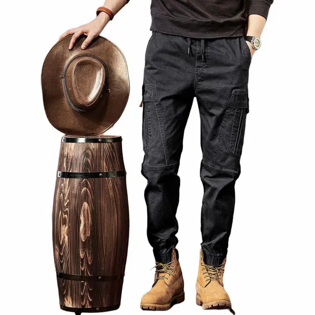 格蓝鹿 潮牌宽松直筒美式高街风复古休闲裤 男女同款