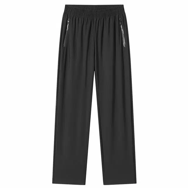 贵人鸟 丝凉系列 潮流口袋字母印花松紧中腰弹力纯色百搭直筒休闲裤 男女同款