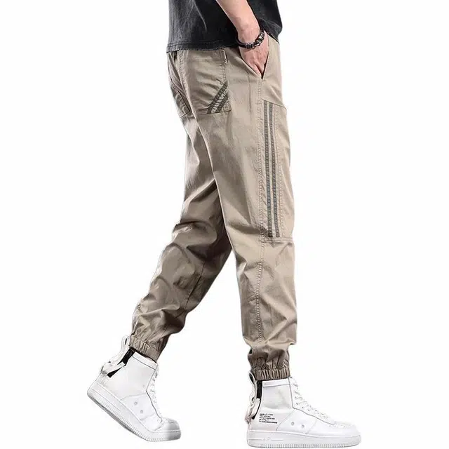 华夏儿女 宽松时尚舒适凉感抽绳哈伦裤休闲裤 男款