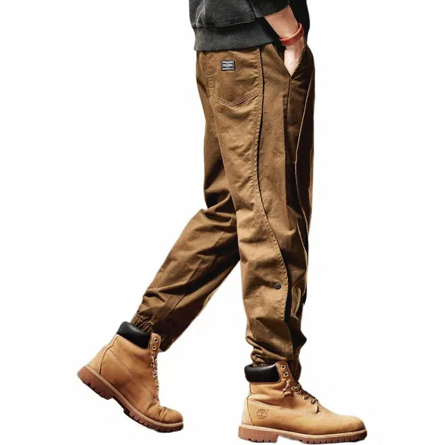 格蓝鹿 春夏 宽松直筒无性别美式城市机能风格复古简约重磅休闲裤 男女同款