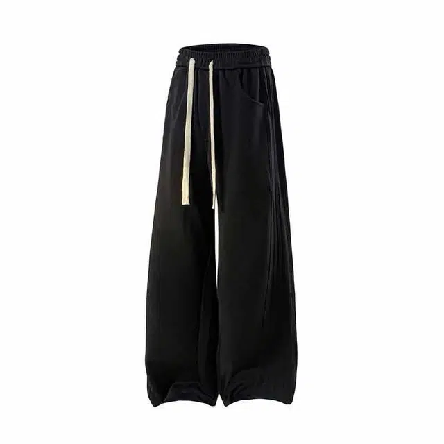 红蜻蜓 美式复古街头百搭直筒拖地休闲裤 男女同款