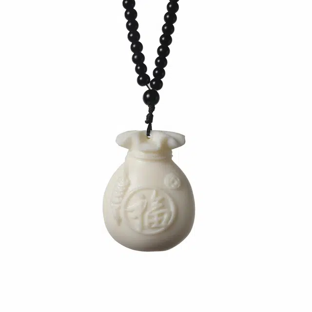 灵晔 新中式国潮文玩精工雕刻轻奢高级感挂件 八方来财 福禄双全 诸事顺遂转运上岸国风盘玩挂饰#好运 象牙果 手把件 男女同款情侣款
