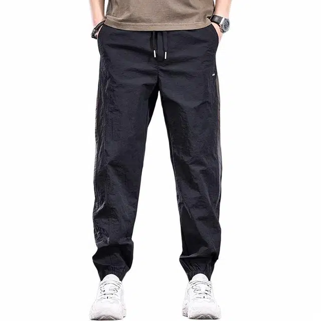 华夏儿女 撞色束脚裤设计感户外运动休闲裤 男款