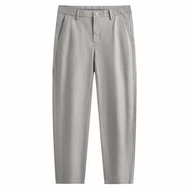 与狼共舞 时尚百搭锥形轻薄九分休闲裤 男款