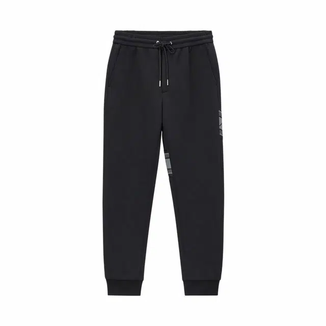 安正 运动织带休闲裤 男款 素黑