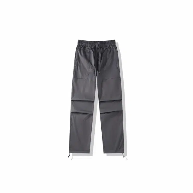 我是大卫 户外机能风百搭纯色美式复古阔腿宽松工装休闲裤 通用