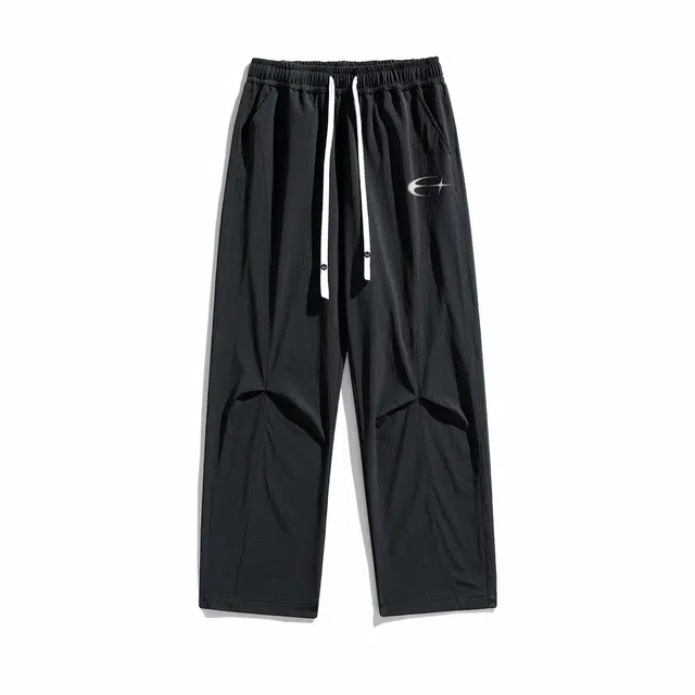 金贝勒 美式机能宽松运动直筒伞兵透气针织休闲裤 通用